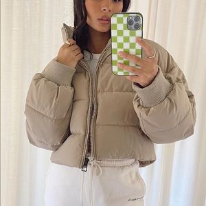 Princess Polly Georgia Crop Puffer Jacket